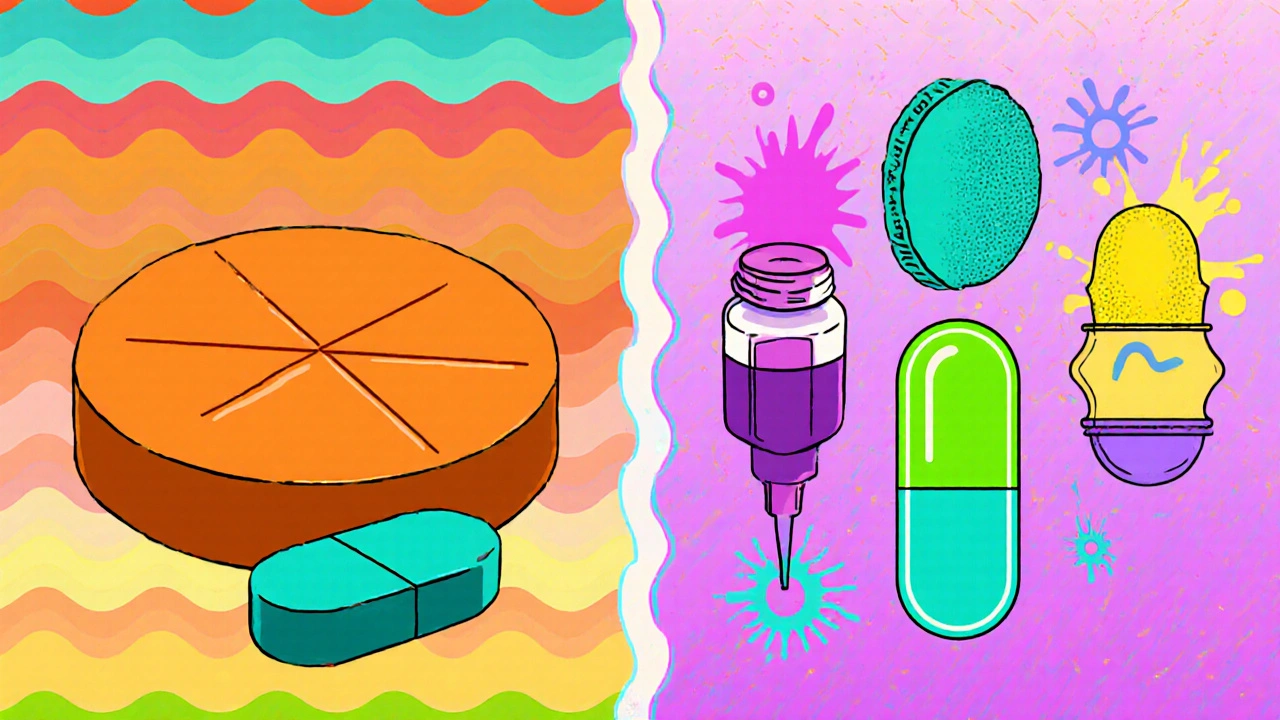 Colorful side‑by‑side cartoon of Fertomid and its alternative fertility drugs.